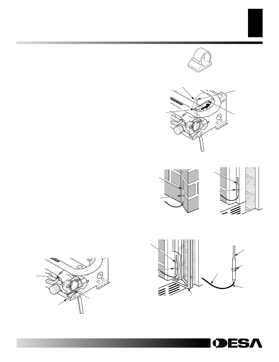 Optional positioning of thermostat sensing bulb | Desa CGD3930N User Manual | Page 25 / 40