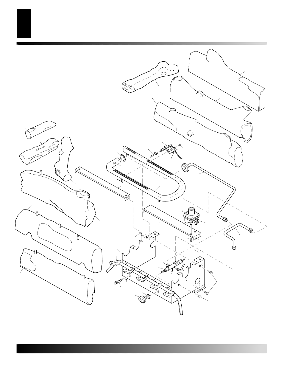 Illustrated parts breakdown, Smoky mountain oak logs, Biltmore split oak logs | Desa CGD3930N User Manual | Page 26 / 40