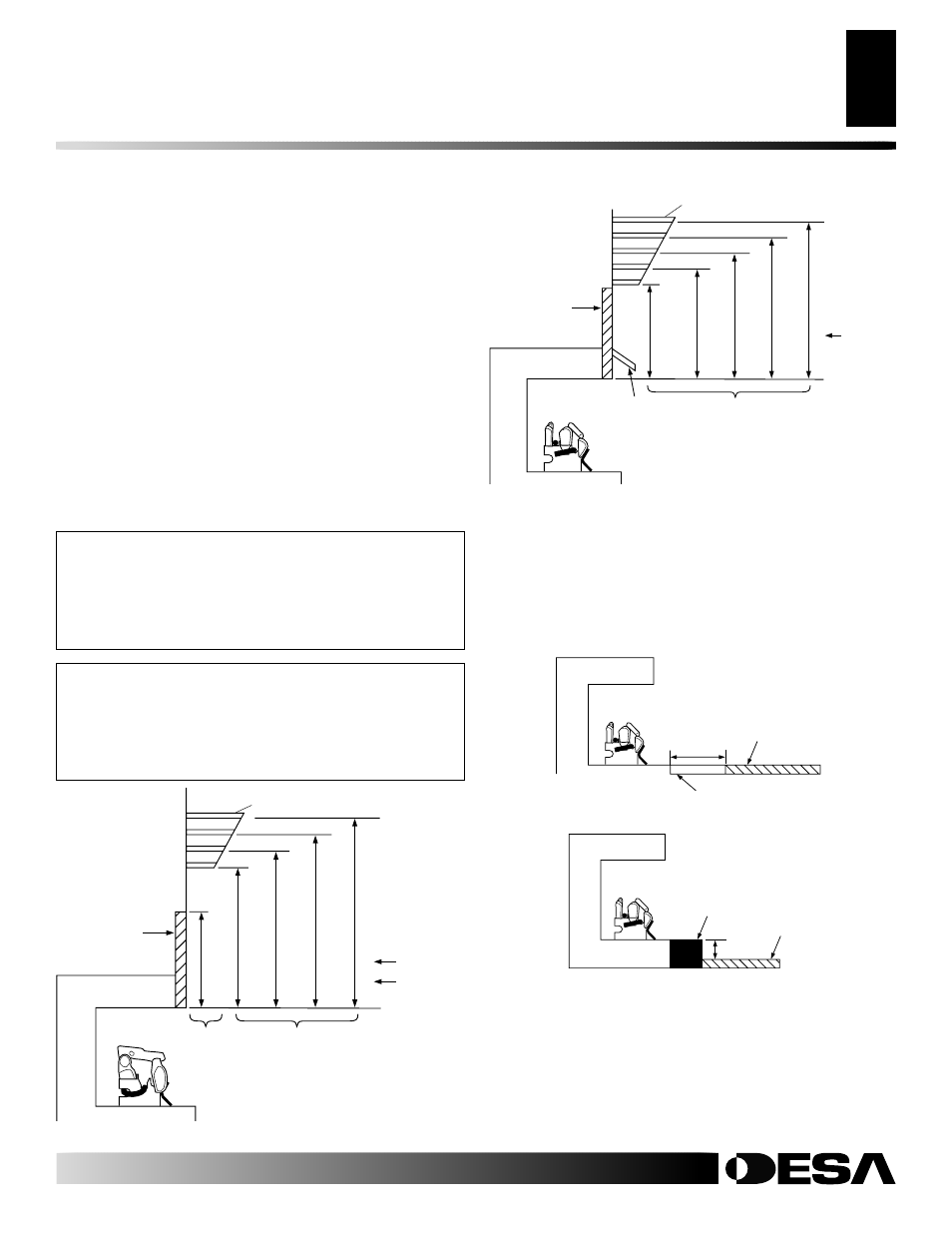 Installation, Continued, Mantel clearances | Floor clearances, Determining minimum mantel clearance | Desa CGD3930N User Manual | Page 9 / 40