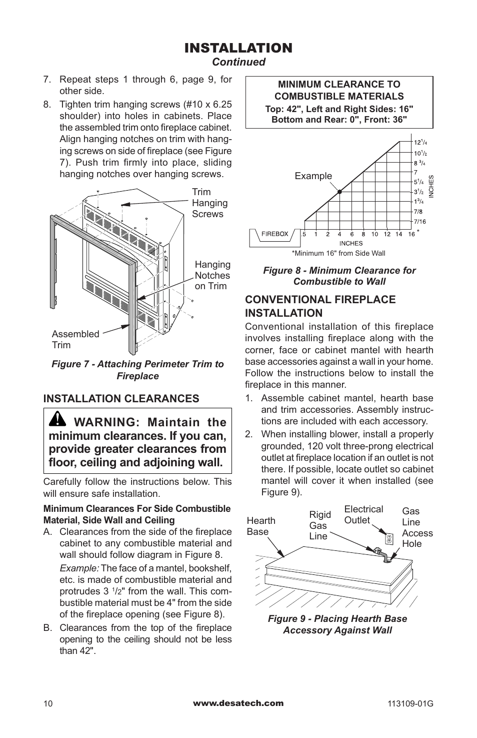 Installation | Desa GA3700 User Manual | Page 10 / 36