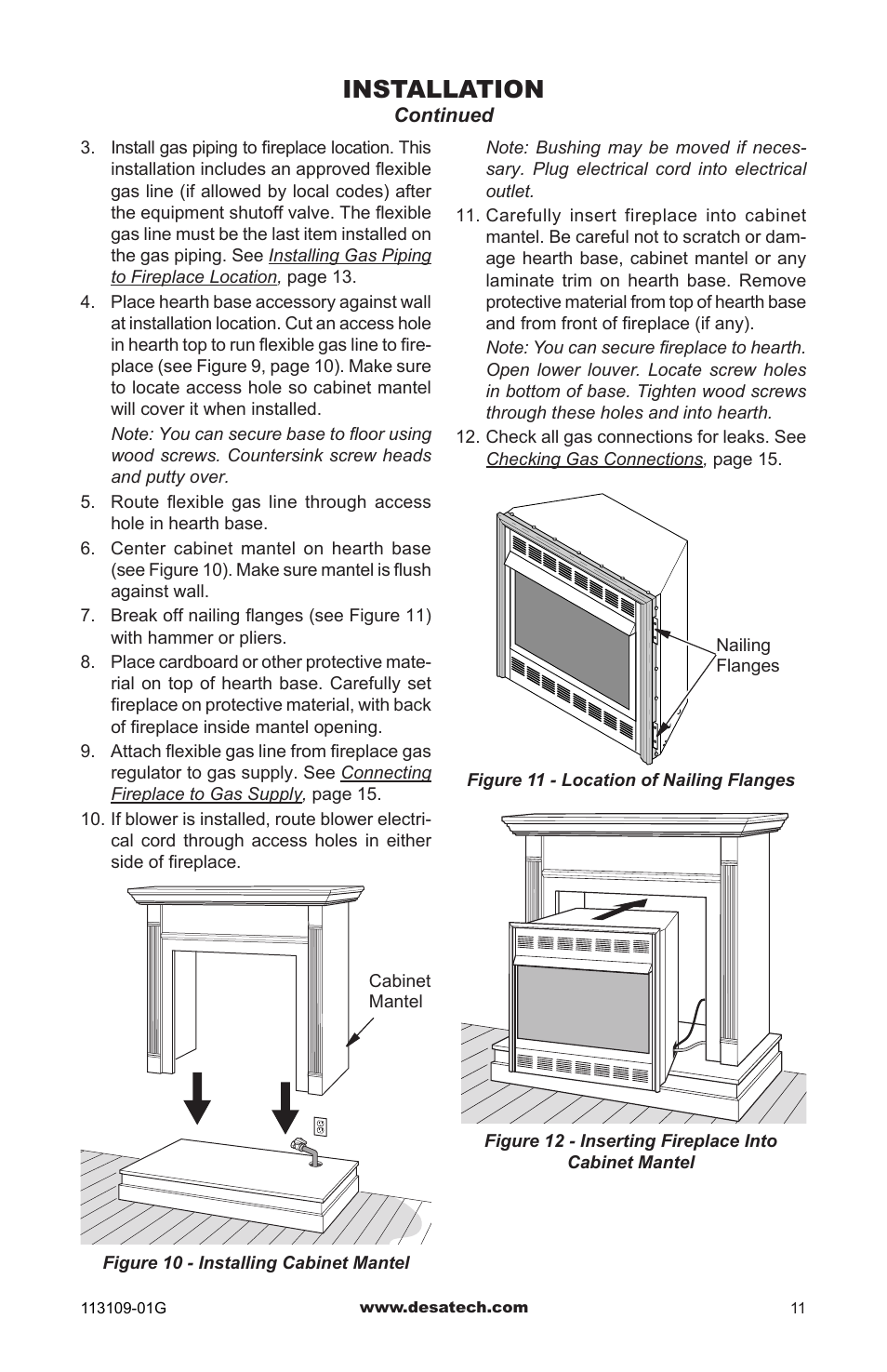 Installation | Desa GA3700 User Manual | Page 11 / 36
