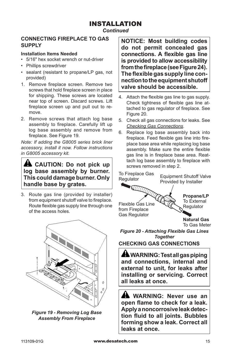 Installation | Desa GA3700 User Manual | Page 15 / 36