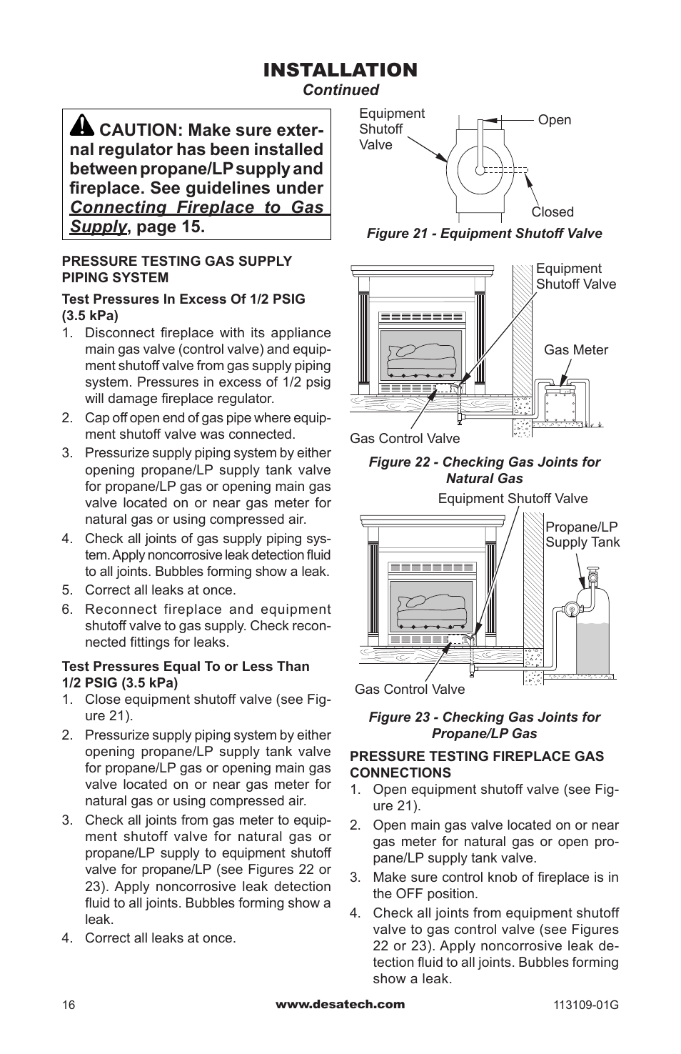 Installation | Desa GA3700 User Manual | Page 16 / 36
