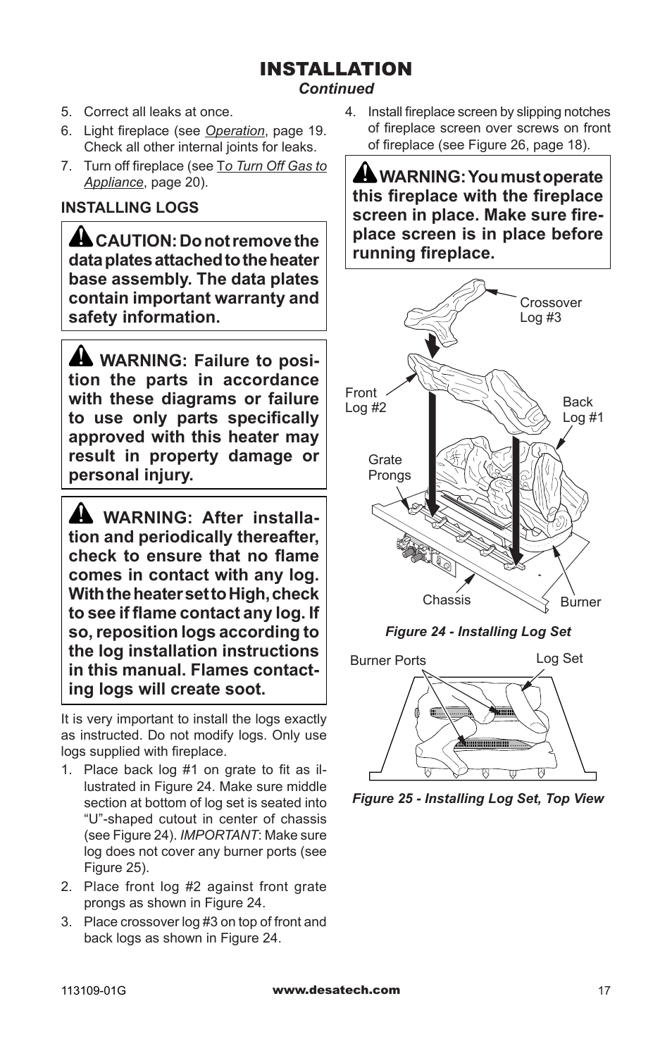 Installation | Desa GA3700 User Manual | Page 17 / 36