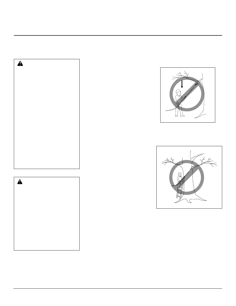 Owner’s manual, Safety warnings, Maintenance and storage of pole saw | Pole saw trimming precautions | Desa RPS 96 User Manual | Page 3 / 8