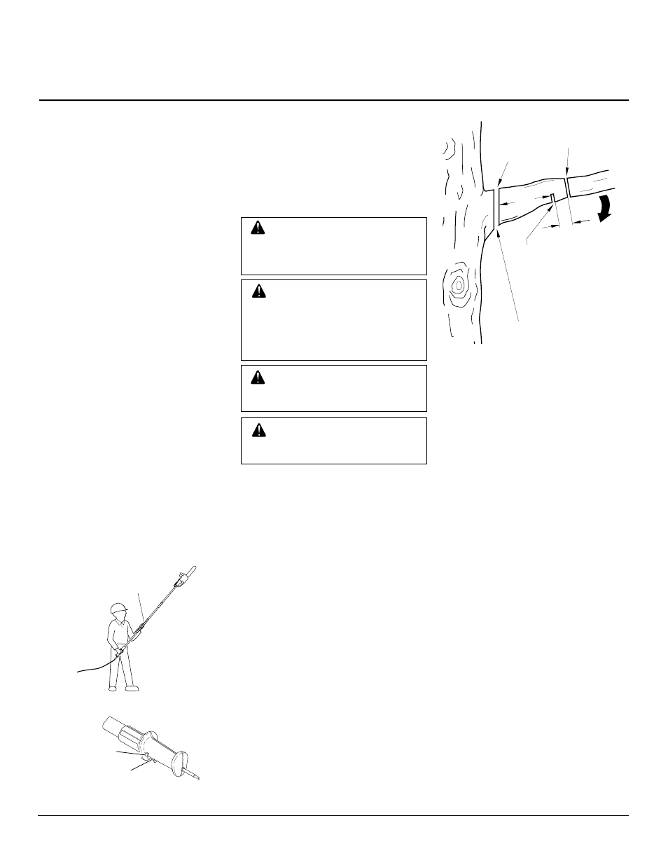 Owner’s manual, Operating pole saw, Continued | Desa RPS 96 User Manual | Page 7 / 8