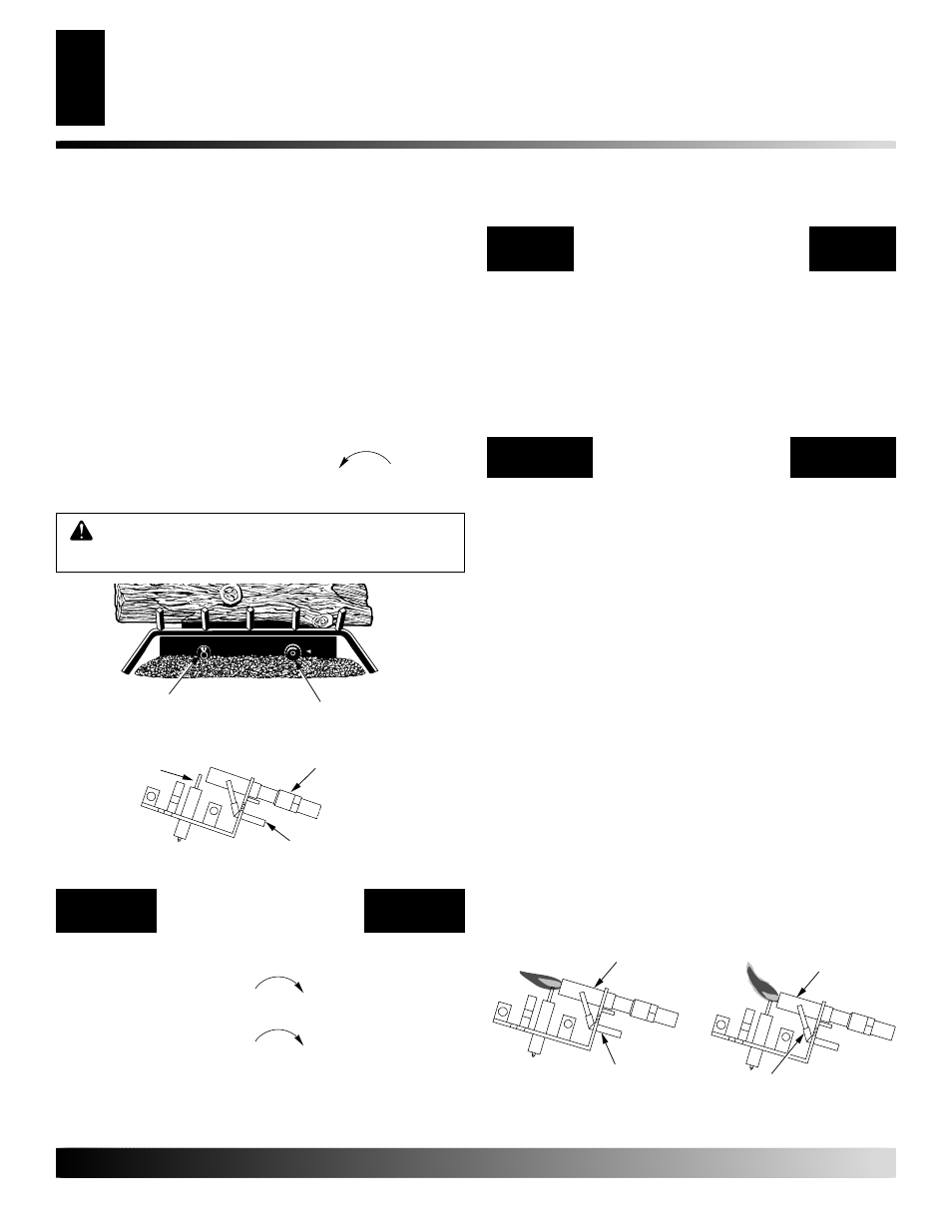 Inspecting burners, Operating heater, Continued | Pilot flame pattern, Thermostat control operation, Manual lighting procedure | Desa CRL2718 User Manual | Page 20 / 42