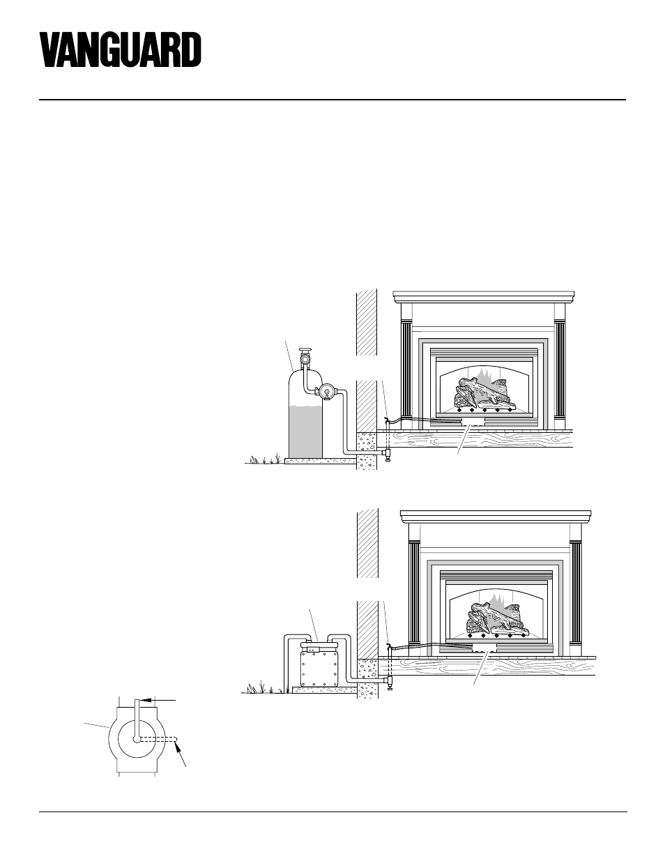 Bdv34na and bdv34pa, Direct-vent fireplace (natural/propane/lp), Fireplace installation | Continued | Desa BDV34PA User Manual | Page 20 / 36