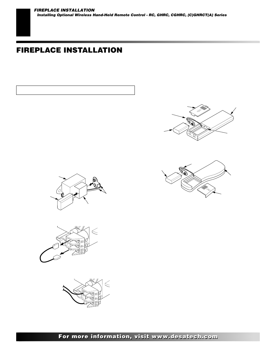 Fireplace installation, Continued | Desa CHDV47NR User Manual | Page 22 / 44