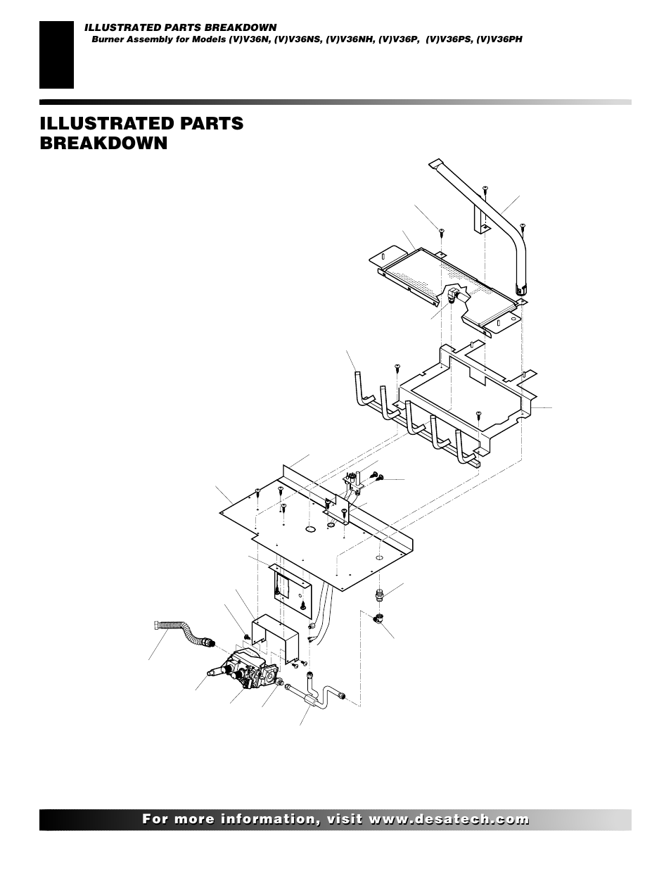 Illustrated parts breakdown | Desa CHDV47NR User Manual | Page 36 / 44