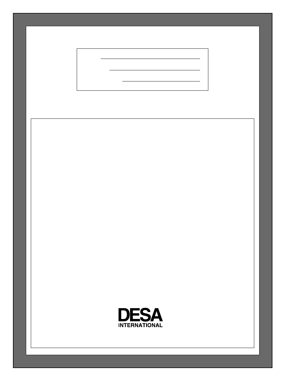 Warranty information | Desa CGN10 User Manual | Page 28 / 28
