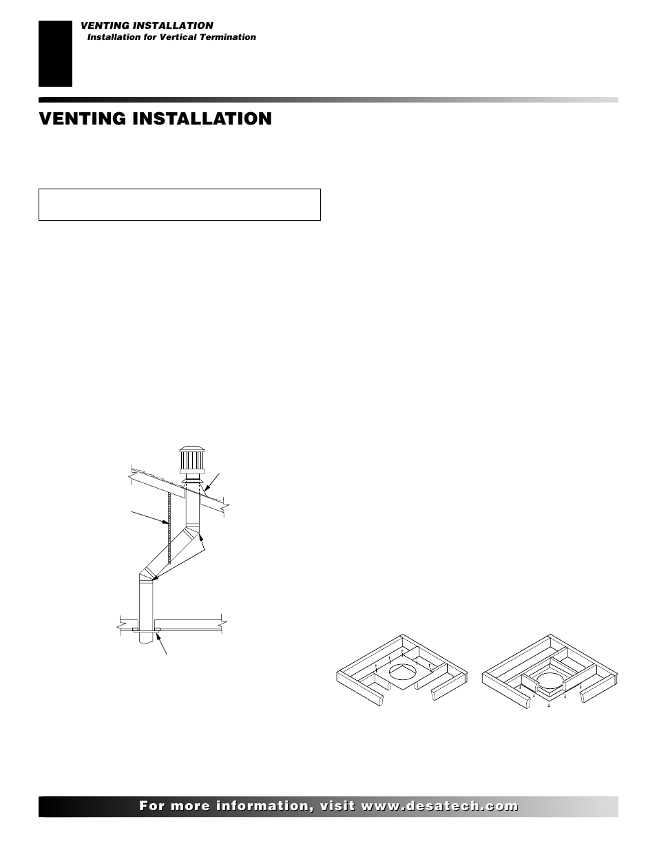 Venting installation, Continued | Desa CSDPBN User Manual | Page 16 / 42