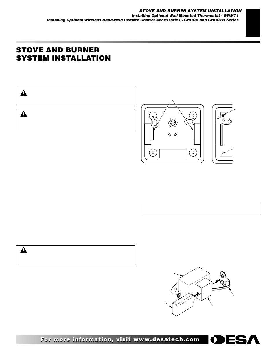 Stove and burner system installation, Continued | Desa CSDPBN User Manual | Page 23 / 42