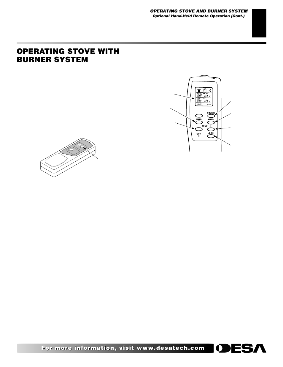 Operating stove with burner system, Continued | Desa CSDPBN User Manual | Page 27 / 42
