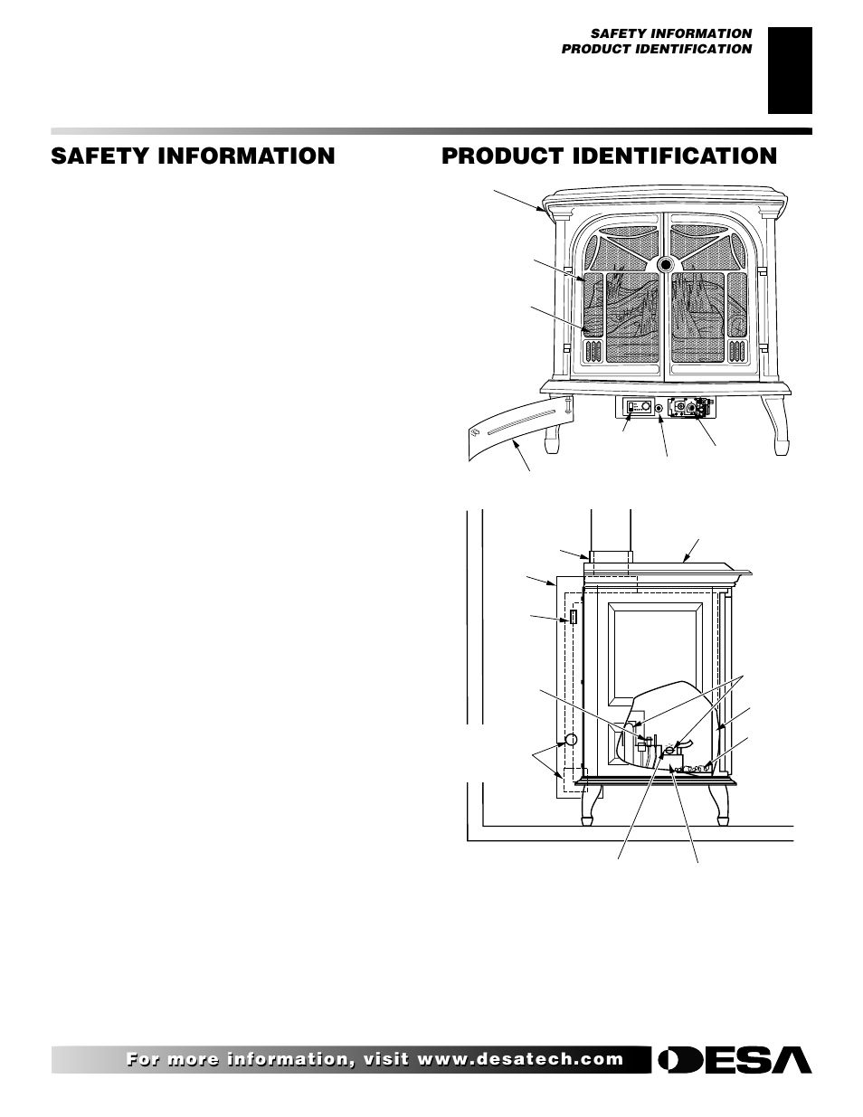 Safety information, Product identification, Continued | Desa CSDPBN User Manual | Page 3 / 42