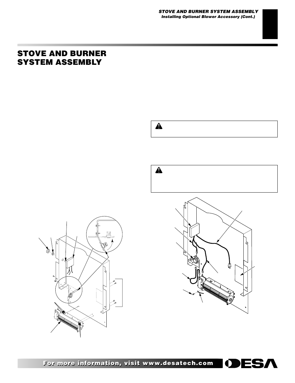 Stove and burner system assembly, Continued | Desa CSDPBN User Manual | Page 7 / 42