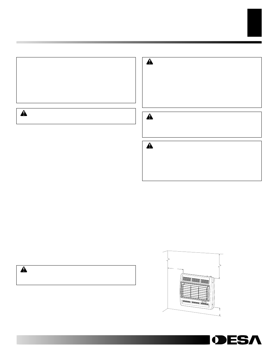Installation, Check gas type, Installation items | Locating heater | Desa VP26T User Manual | Page 7 / 34
