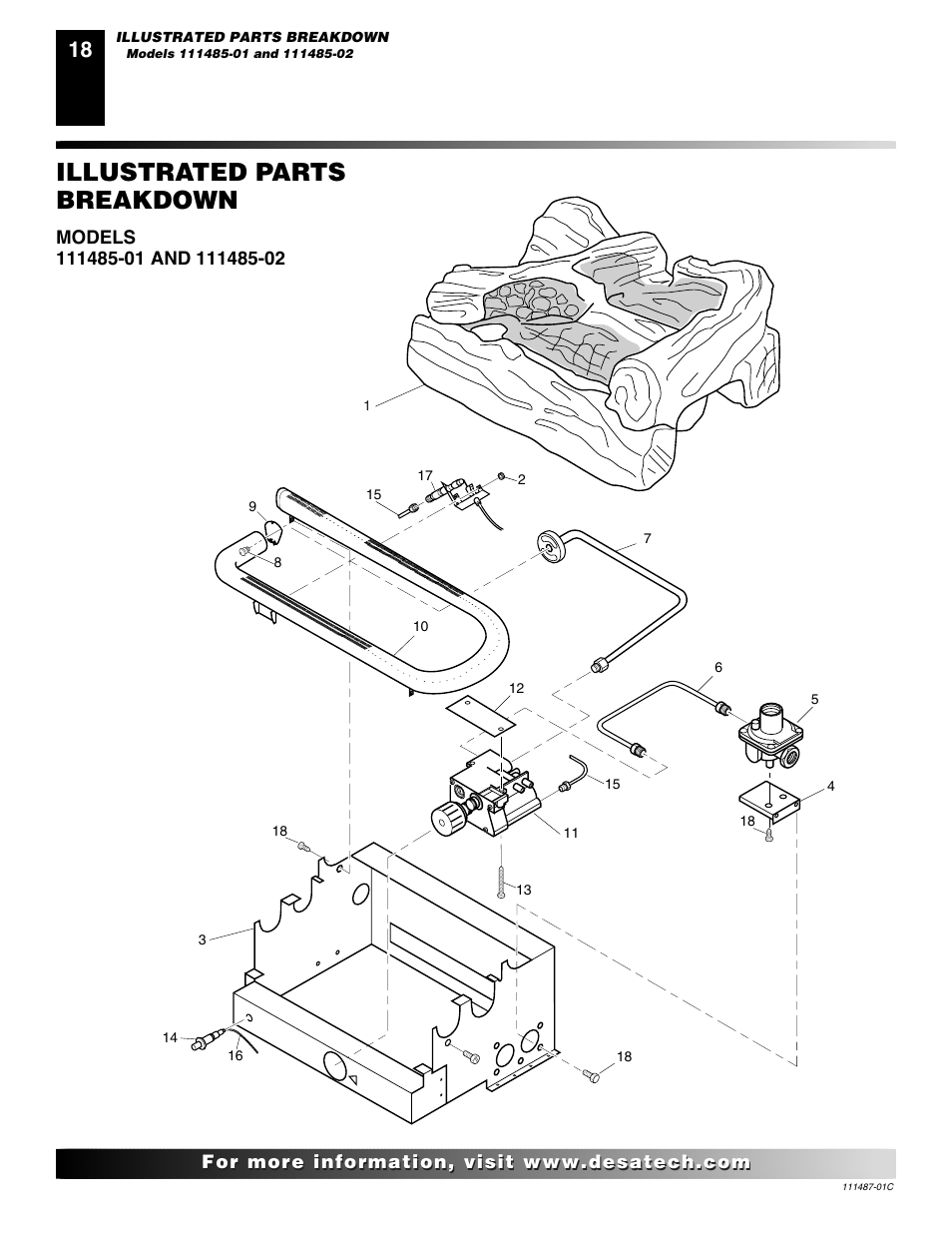 Illustrated parts breakdown | Desa CSPIPT User Manual | Page 18 / 26