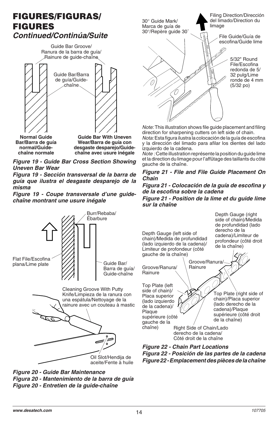 Figures/figuras/ figures, Continued/continúa/suite | Desa EL-8: 107624-01 User Manual | Page 14 / 44