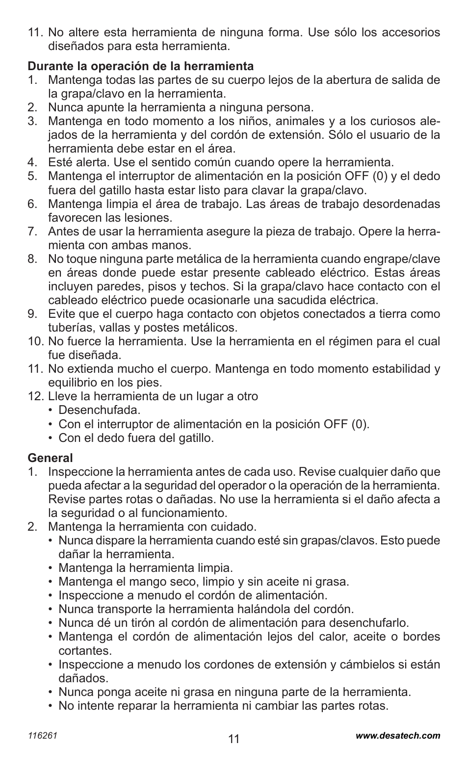 Desa PEBNS11/4-B User Manual | Page 11 / 24