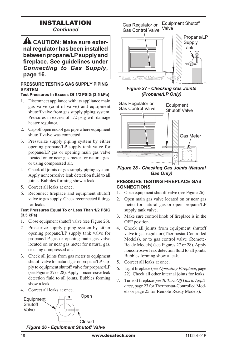 Installation | Desa FDCFTP User Manual | Page 18 / 48