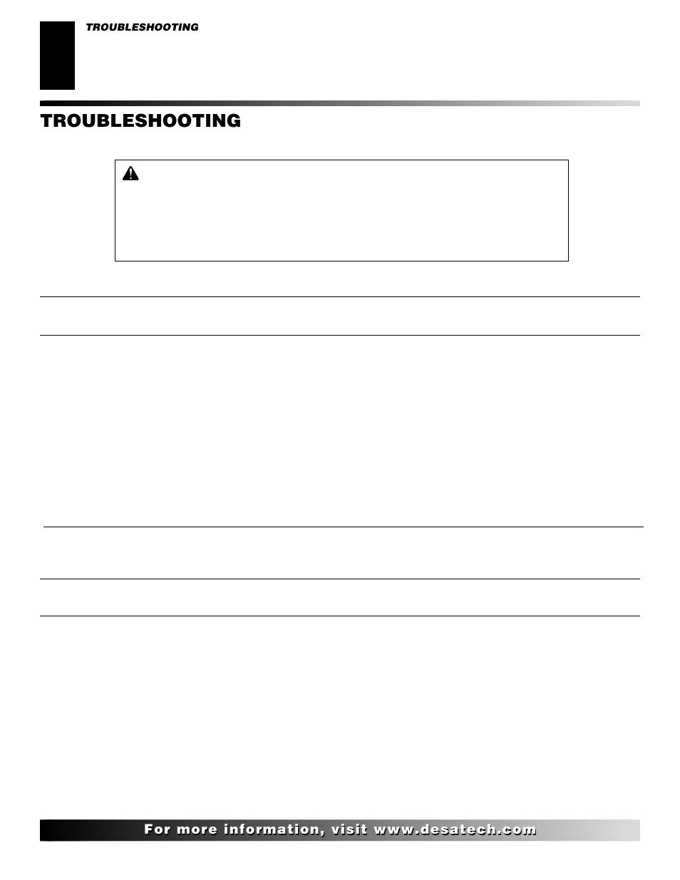 Troubleshooting, Continued | Desa CHDV42NR User Manual | Page 32 / 44