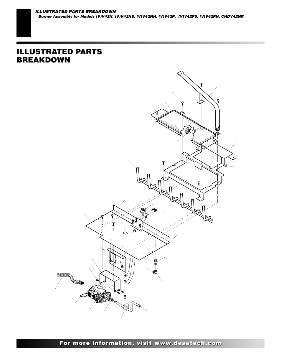 Illustrated parts breakdown | Desa CHDV42NR User Manual | Page 40 / 44