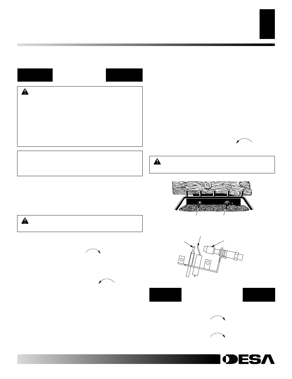 Operating heater, Continued, Lighting instructions to turn off gas to appliance | Desa CGD3018N User Manual | Page 19 / 40