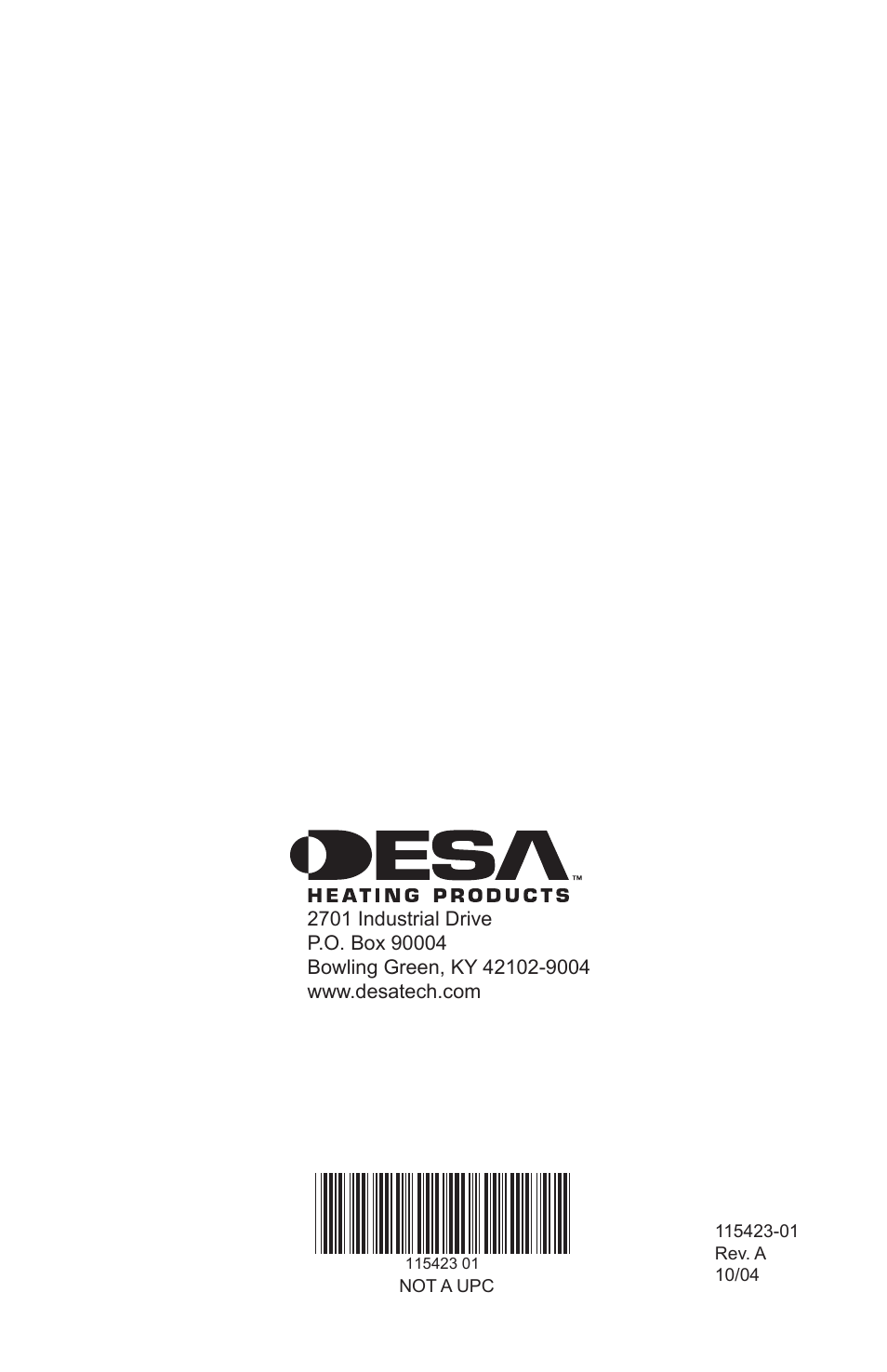Desa PG15EA User Manual | Page 12 / 12
