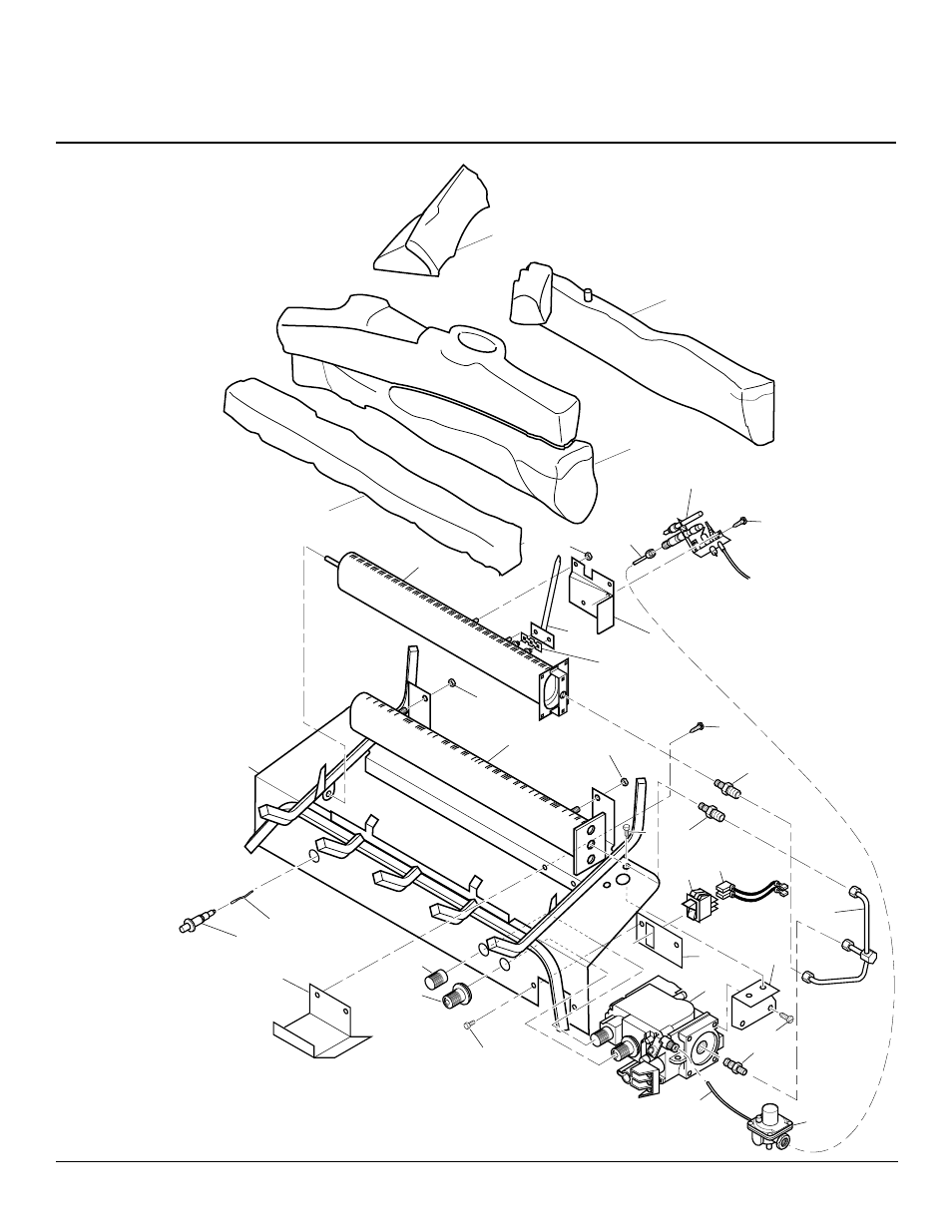 Unvented natural gas log heater desa international, Illustrated parts breakdown | Desa CFS18NRA User Manual | Page 22 / 26