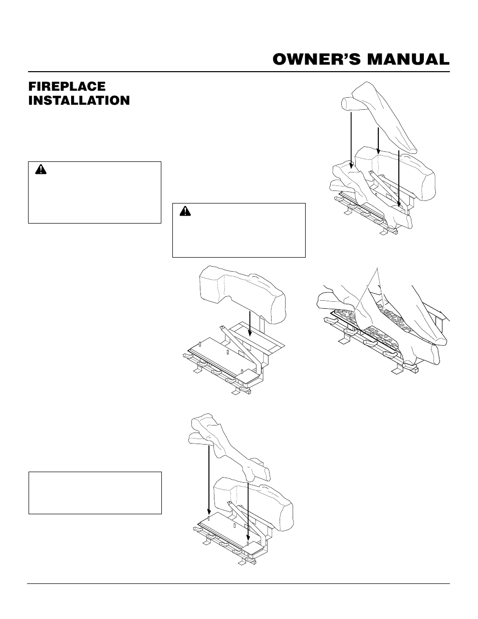 Owner’s manual, Fireplace installation, Continued | Desa CDV37N/P User Manual | Page 23 / 36