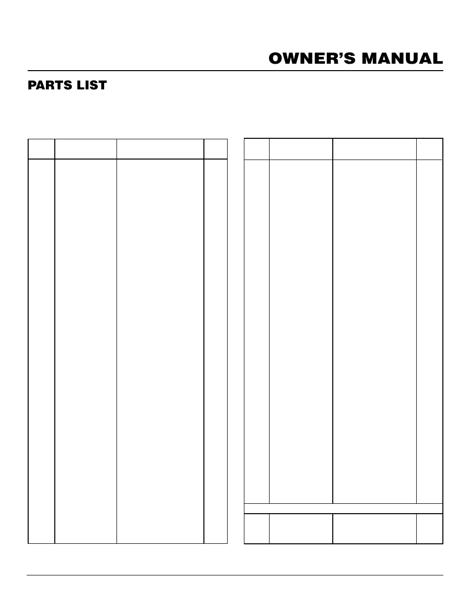 Owner’s manual, Parts list, Direct-vent fireplace cdv37n(a,b) cdv41n(a,b) | Desa CDV37N/P User Manual | Page 33 / 36