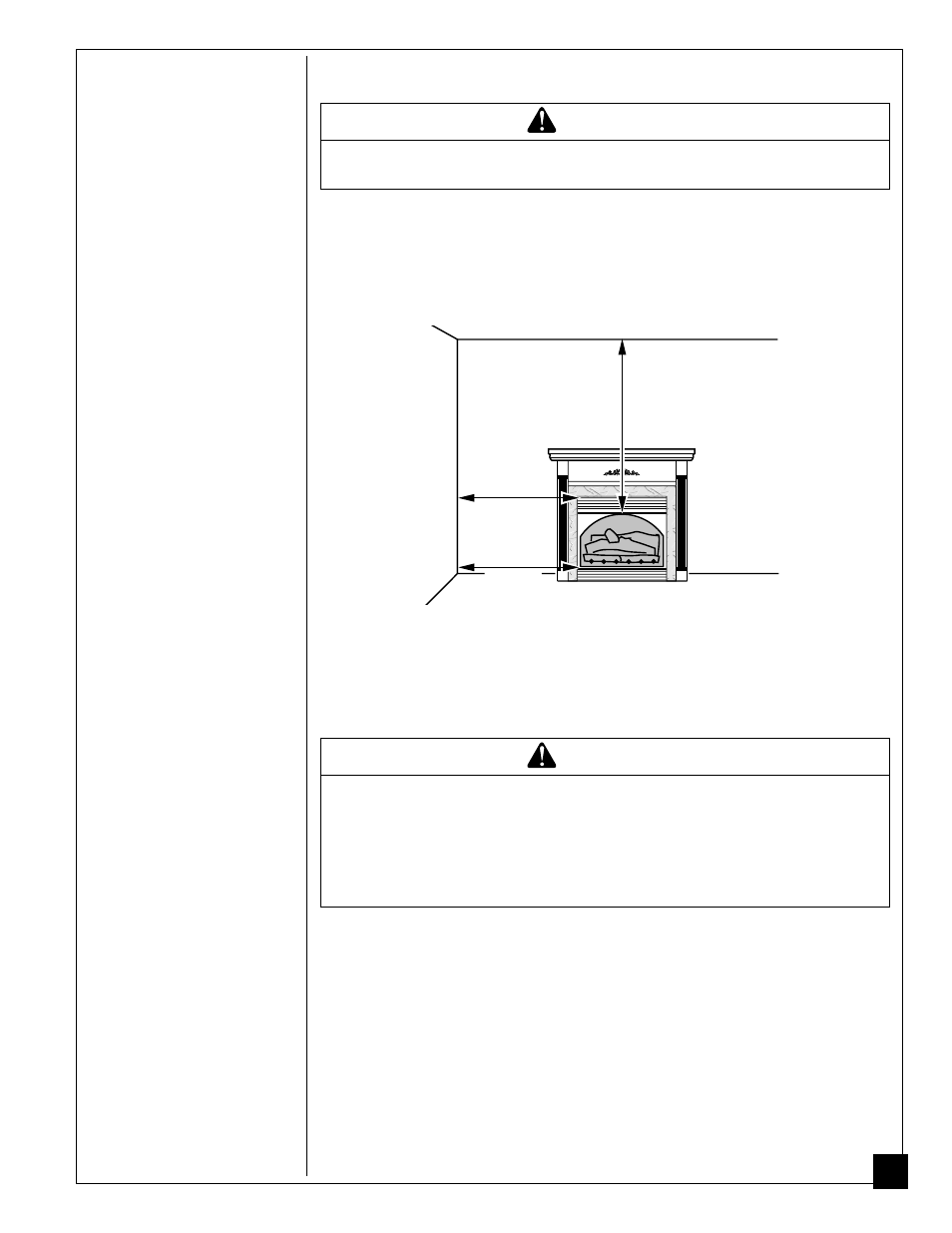 Installing, Warning | Desa FPVF33PR User Manual | Page 11 / 44