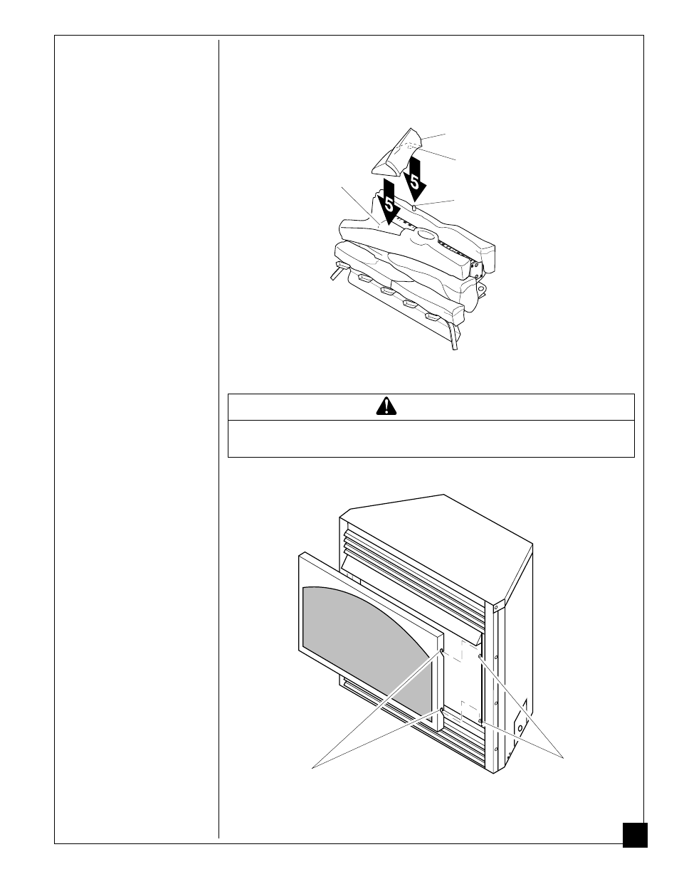 Installing, Warning | Desa FPVF33PR User Manual | Page 21 / 44