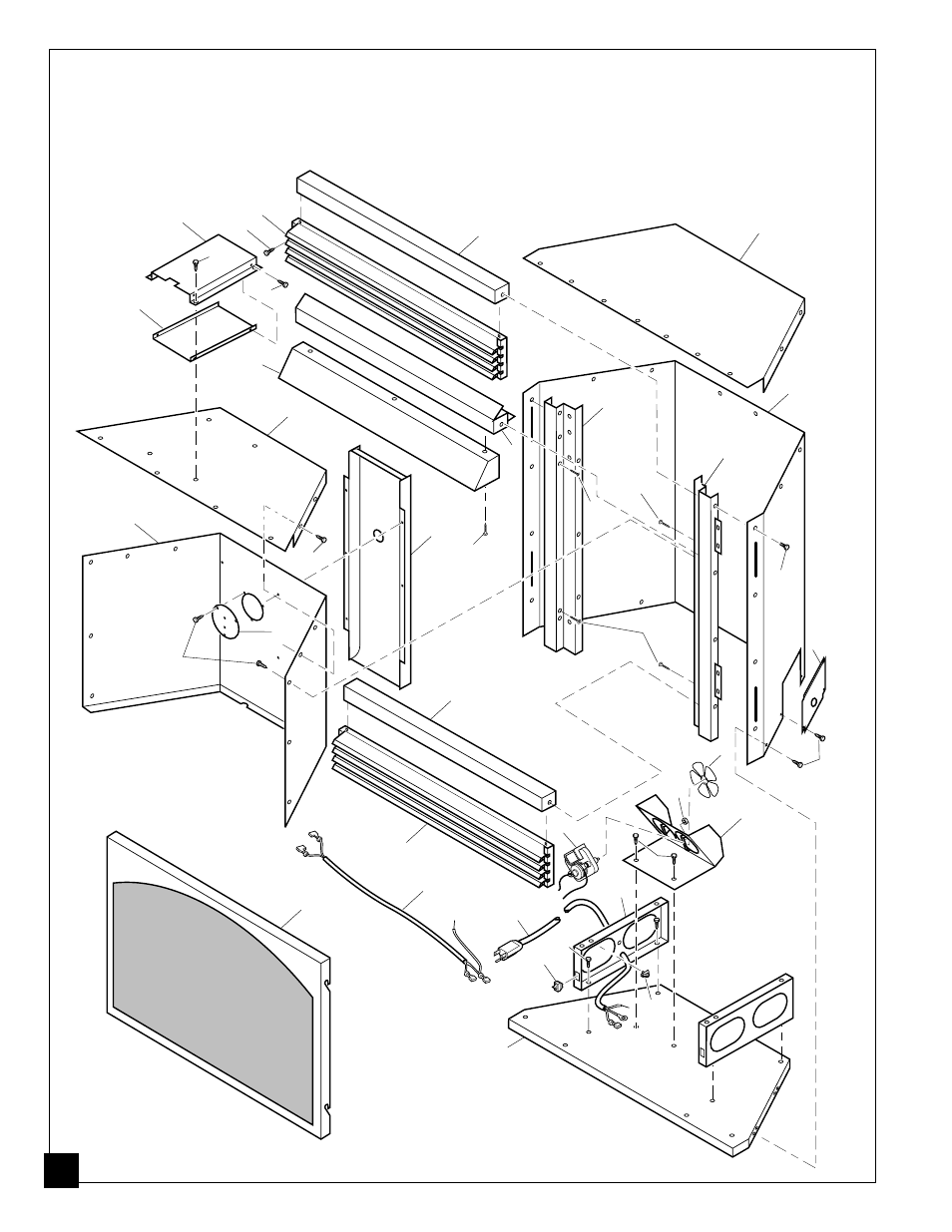 Illustrated parts breakdown, Fireplace | Desa FPVF33PR User Manual | Page 40 / 44