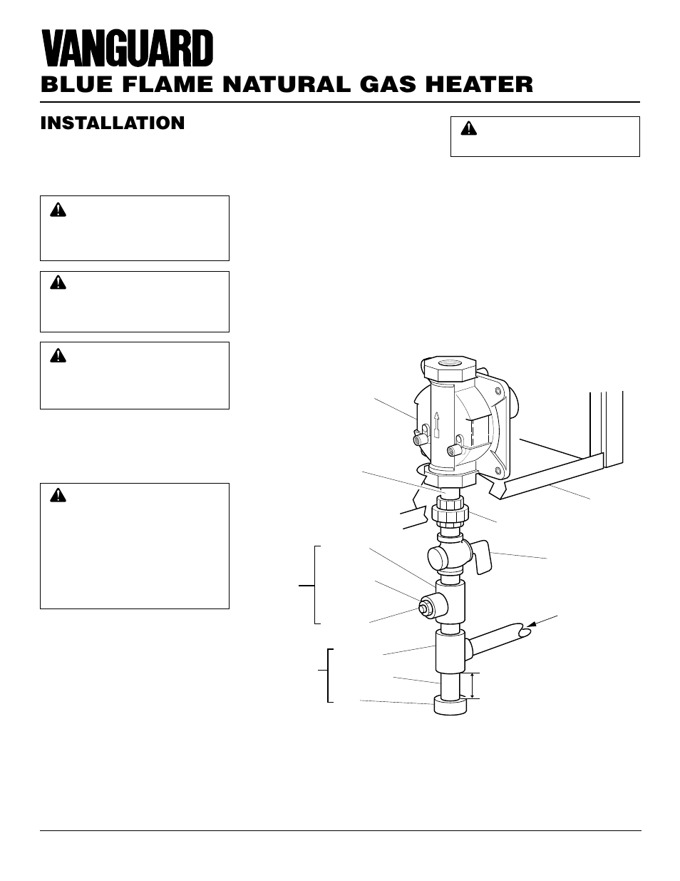 Blue flame natural gas heater, Installation, Continued | Desa VN2000BTD User Manual | Page 10 / 20