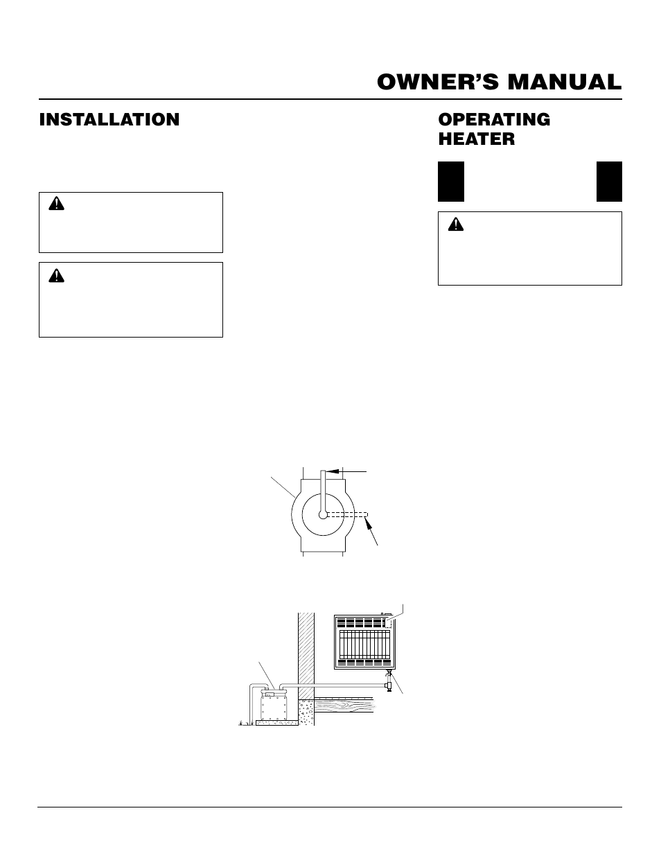 Owner’s manual, Installation, Operating heater | Continued | Desa VN2000BTD User Manual | Page 11 / 20