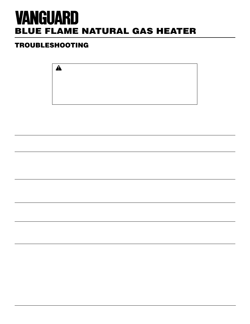 Blue flame natural gas heater, Troubleshooting, Continued | Desa VN2000BTD User Manual | Page 16 / 20