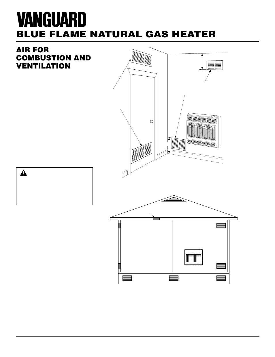 Blue flame natural gas heater, Air for combustion and ventilation, Continued | Desa VN2000BTD User Manual | Page 6 / 20