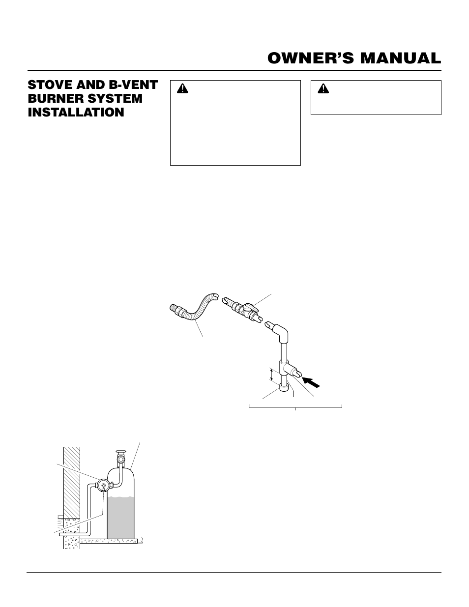 Owner’s manual, Stove and b-vent burner system installation, Continued | Desa MSRBVN User Manual | Page 13 / 32