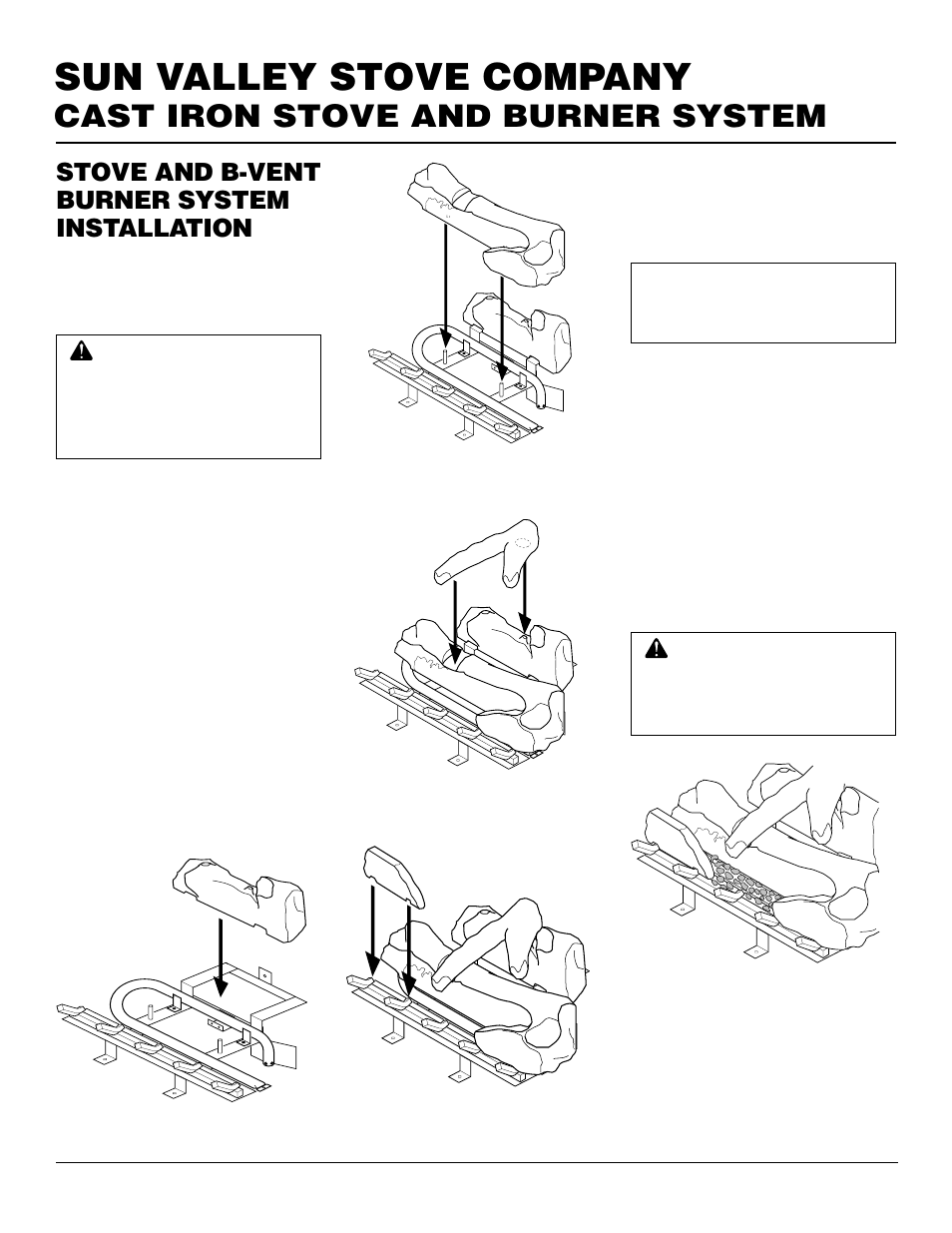 Sun valley stove company, Cast iron stove and burner system, Stove and b-vent burner system installation | Desa MSRBVN User Manual | Page 18 / 32