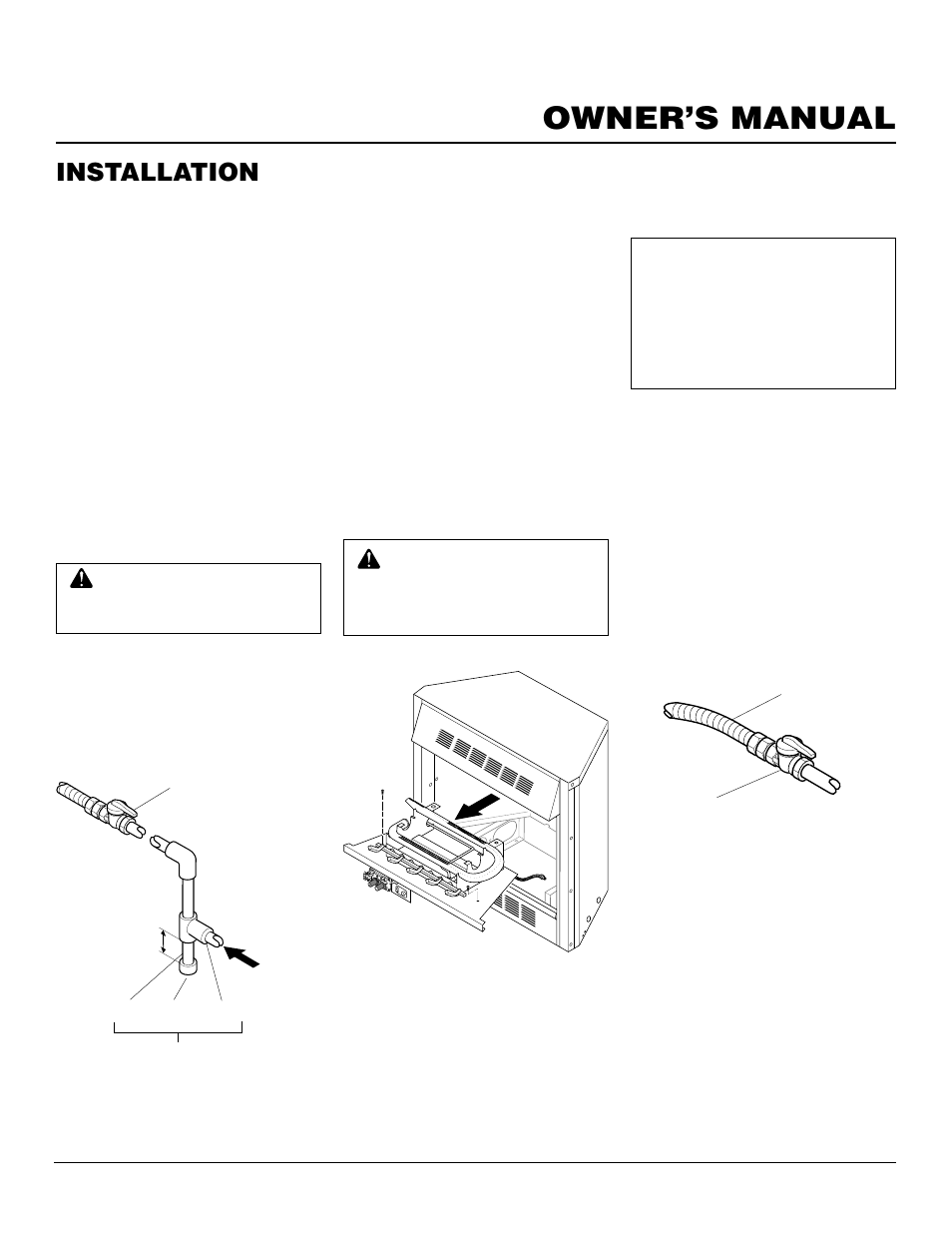 Owner’s manual, Installation | Desa LFP33NRA User Manual | Page 11 / 30