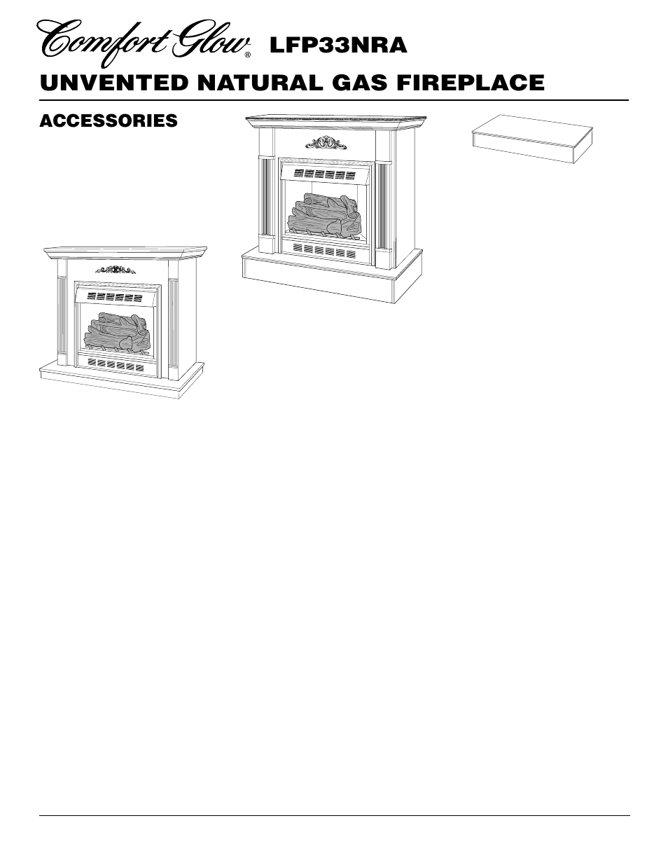 Unvented natural gas fireplace lfp33nra, Accessories | Desa LFP33NRA User Manual | Page 24 / 30