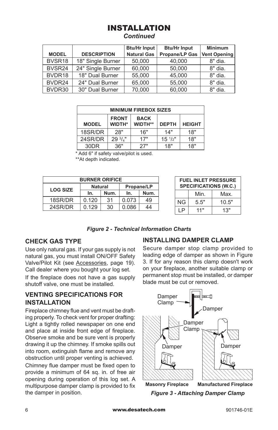 Installation | Desa BVDR18 User Manual | Page 6 / 28