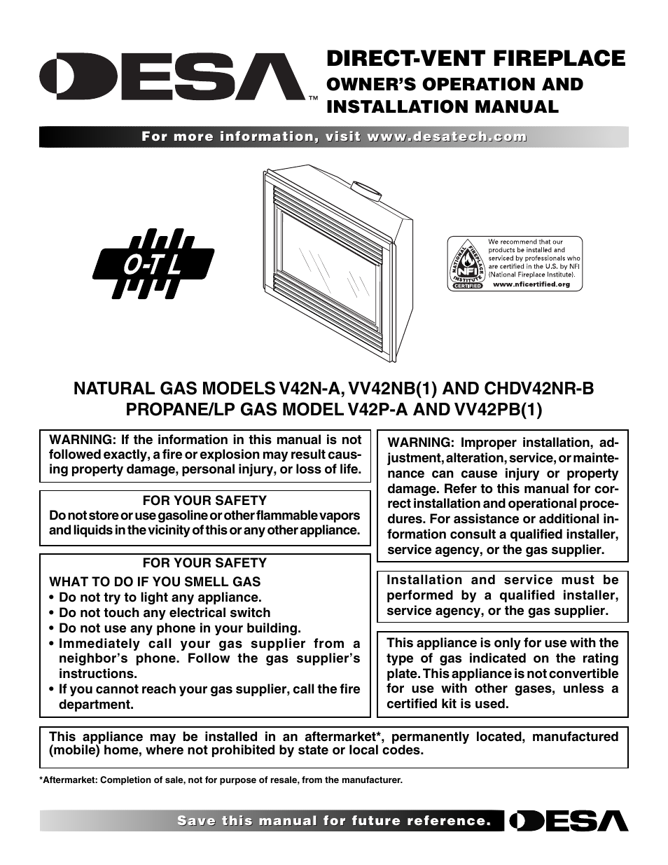 Desa CHDV42NR-B User Manual | 42 pages