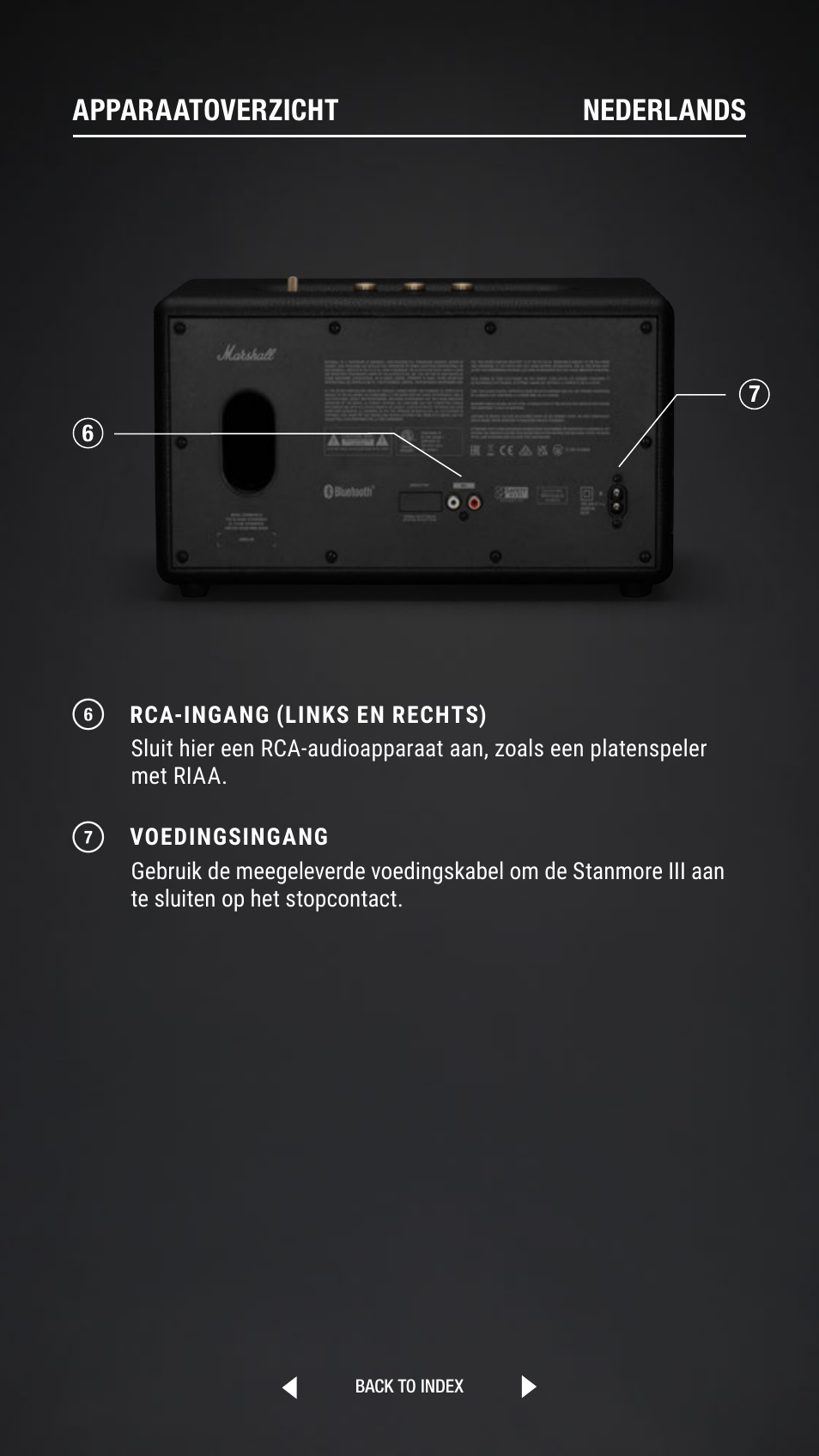 Apparaatoverzicht nederlands | Marshall Stanmore III Bluetooth Speaker System (Black) User Manual | Page 57 / 307