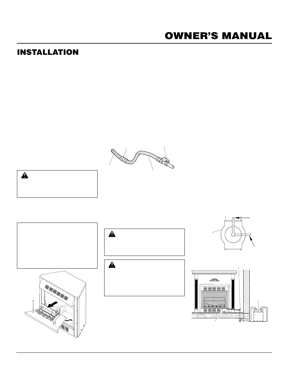 Owner’s manual, Installation, Continued | Desa CGFP28NT User Manual | Page 15 / 32