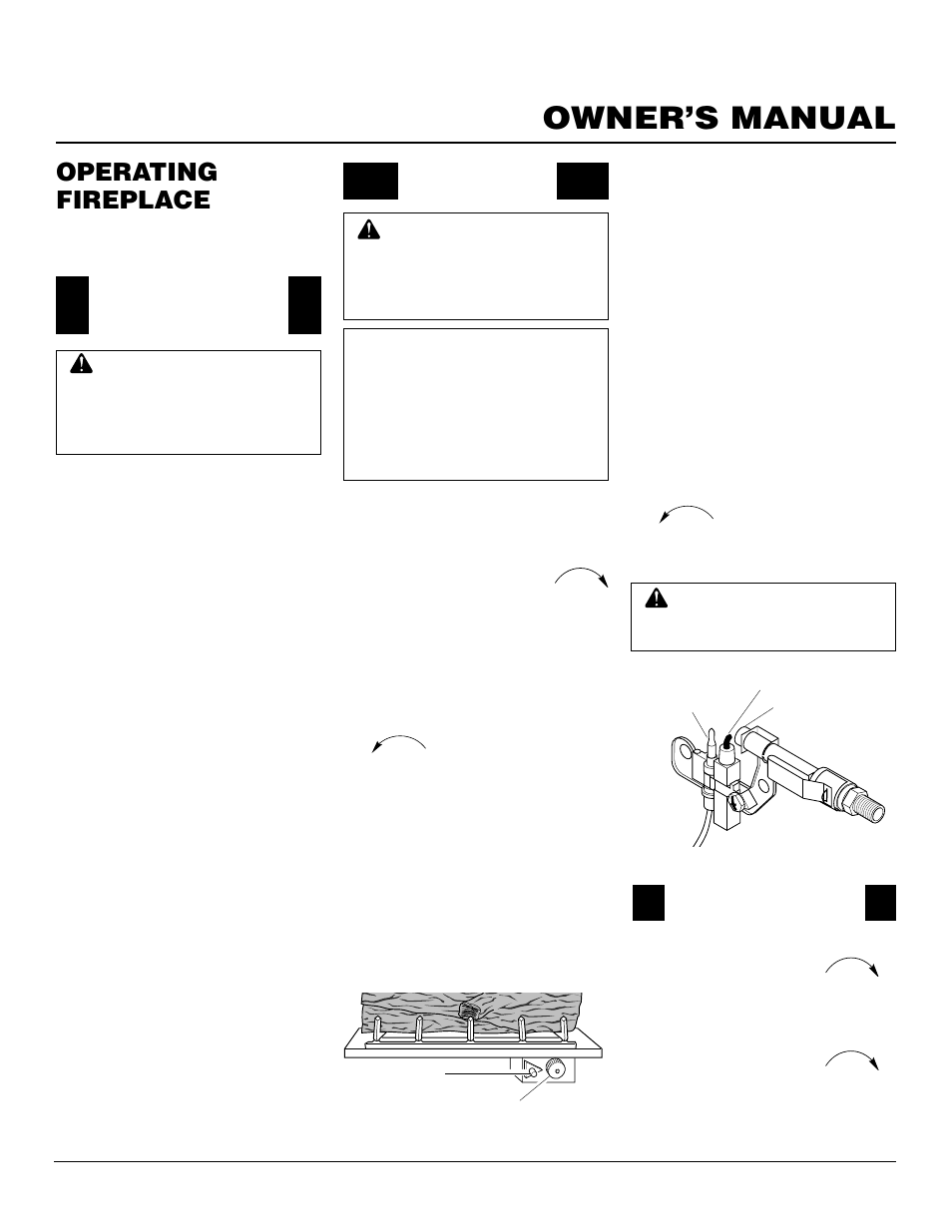 Owner’s manual, Operating fireplace | Desa CGFP28NT User Manual | Page 17 / 32