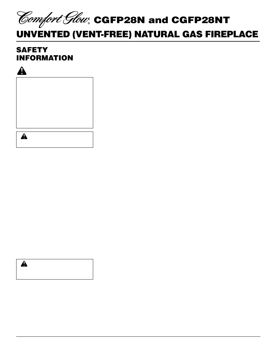 Safety information | Desa CGFP28NT User Manual | Page 2 / 32