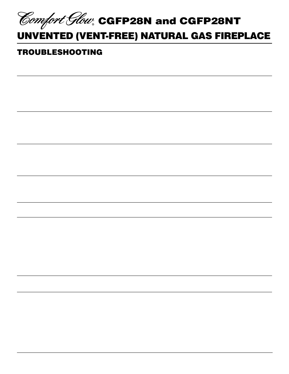 Troubleshooting, Continued | Desa CGFP28NT User Manual | Page 22 / 32